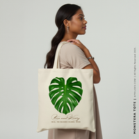 MONSTERA | Monstera Leaf Canvas Tote thumbnail