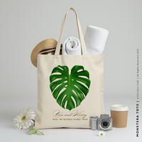 MONSTERA | Monstera Leaf Canvas Tote thumbnail