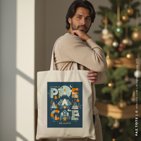 PAZ | Christmas Canvas Tote thumbnail