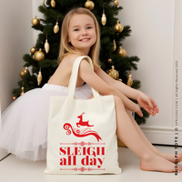 RUDOLPH | Sleigh All Day Christmas Tote thumbnail