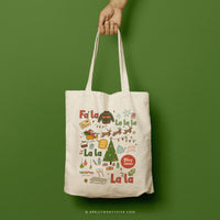 JAMES | Christmas Fa La La La La Canvas Tote thumbnail