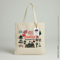 SEANNA | Seattle, Washington Travel Icons Tote thumbnail