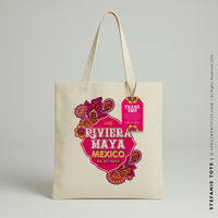 STEFANIE | Riviera Maya, Mexico Canvas Tote thumbnail