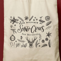 SANTA | Christmas Canvas Tote thumbnail