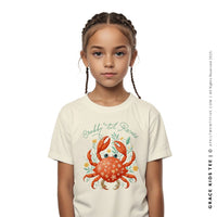 Kids’ “Crabby ’Til Recess” Beige T-Shirt thumbnail