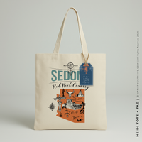 HEIDI | Red Rocks Sedona Arizona Map Tote thumbnail