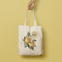 CECILIA | Lemon Canvas Tote thumbnail