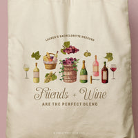 CHARLOTTE | Grape Vineyard and Wine Country Canvas Tote thumbnail