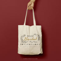 FELIZA | Feliz Navidad Canvas Tote thumbnail
