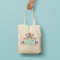 HELGA | Mexican Otomi Textile Print Canvas Tote thumbnail