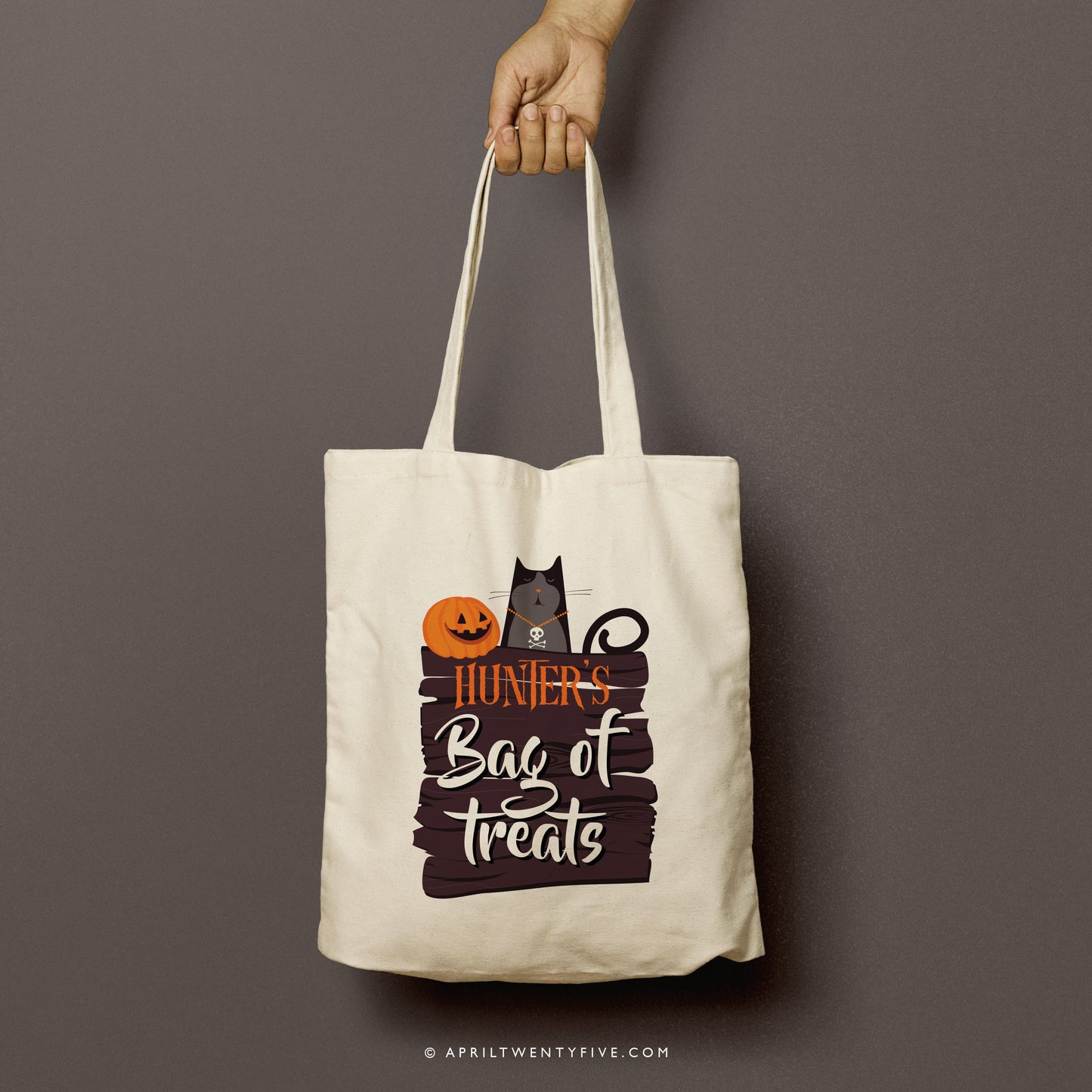 HUNTER | Personalized Bag of Treats Canvas Tote