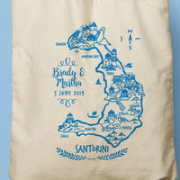KRYSTAL | Santorini, Greece Tote Map Tote thumbnail