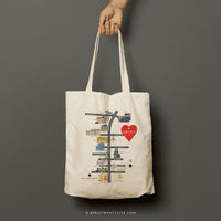 LALA | Las Vegas, Nevada Strip Map Tote thumbnail