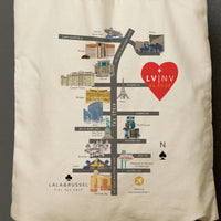 LALA | Las Vegas, Nevada Strip Map Tote thumbnail