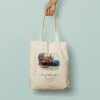 LEIGH | Atrani, Amalfi Coast Italy Watercolor Tote thumbnail