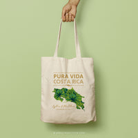 LYDIA | Pura Vida, Costa Rica Map Tote thumbnail