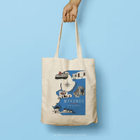 MYKO | Mykonos, Greece Map Tote thumbnail