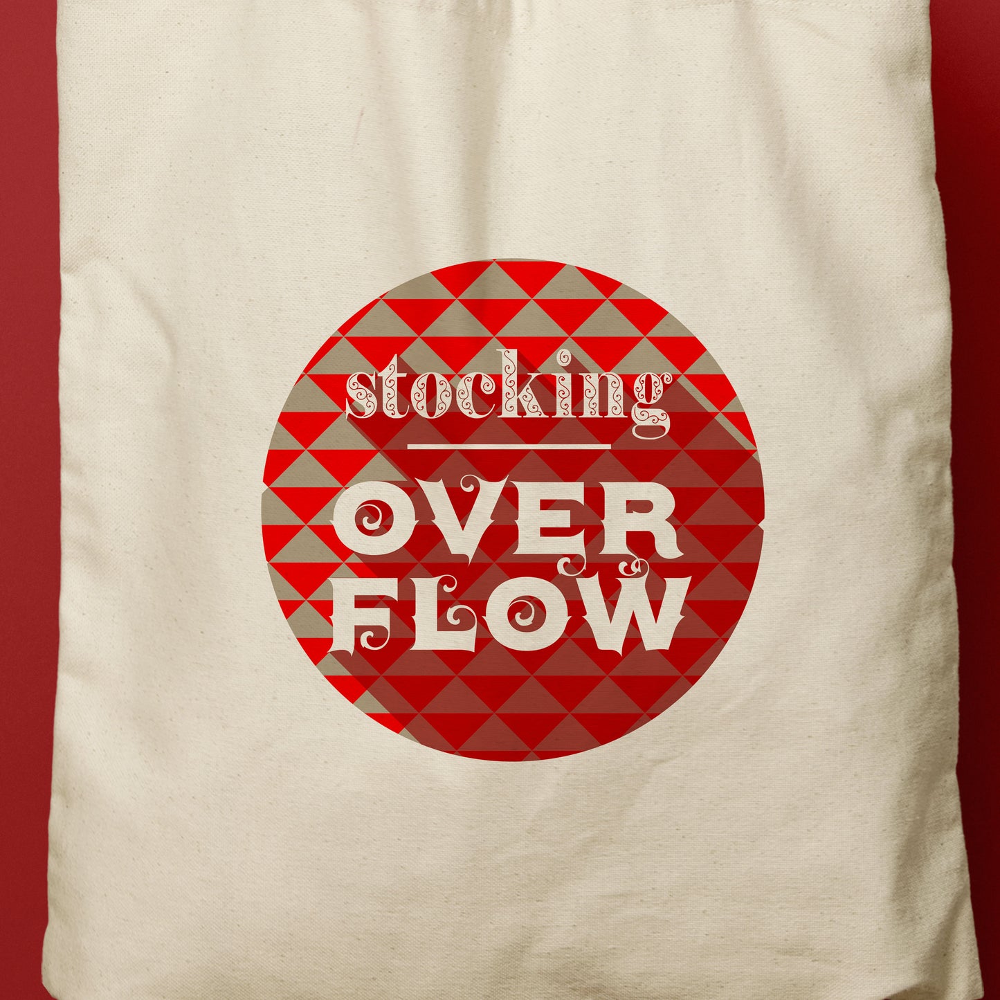 EMMA | Christmas Stocking Overflow Canvas Tote