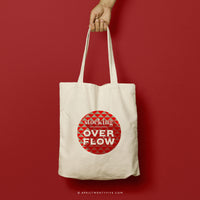 EMMA | Christmas Stocking Overflow Canvas Tote thumbnail