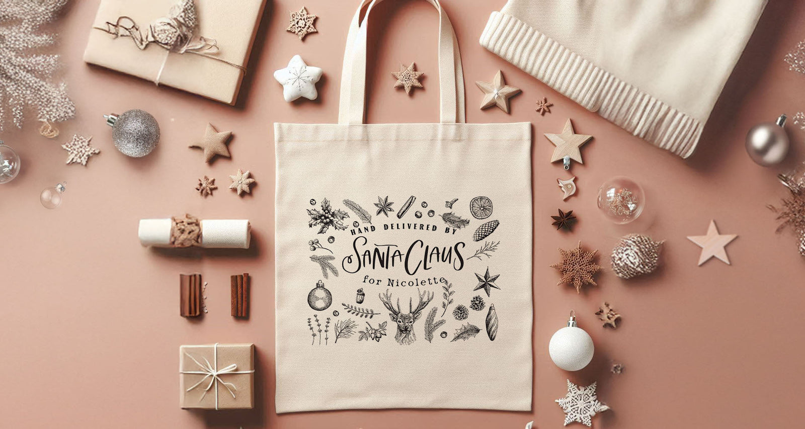 Canvas Totes for Christmas Joy