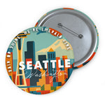 Load image into Gallery viewer, Custom Seattle Pin Buttons, Unique Accessories for Events, Gifts for Travelers, Trendy Badges, Button Pins for Every Occasion
