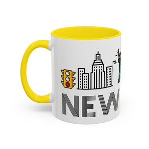 New York Skyline Coffee Mug — Yellow Accent 11/15oz