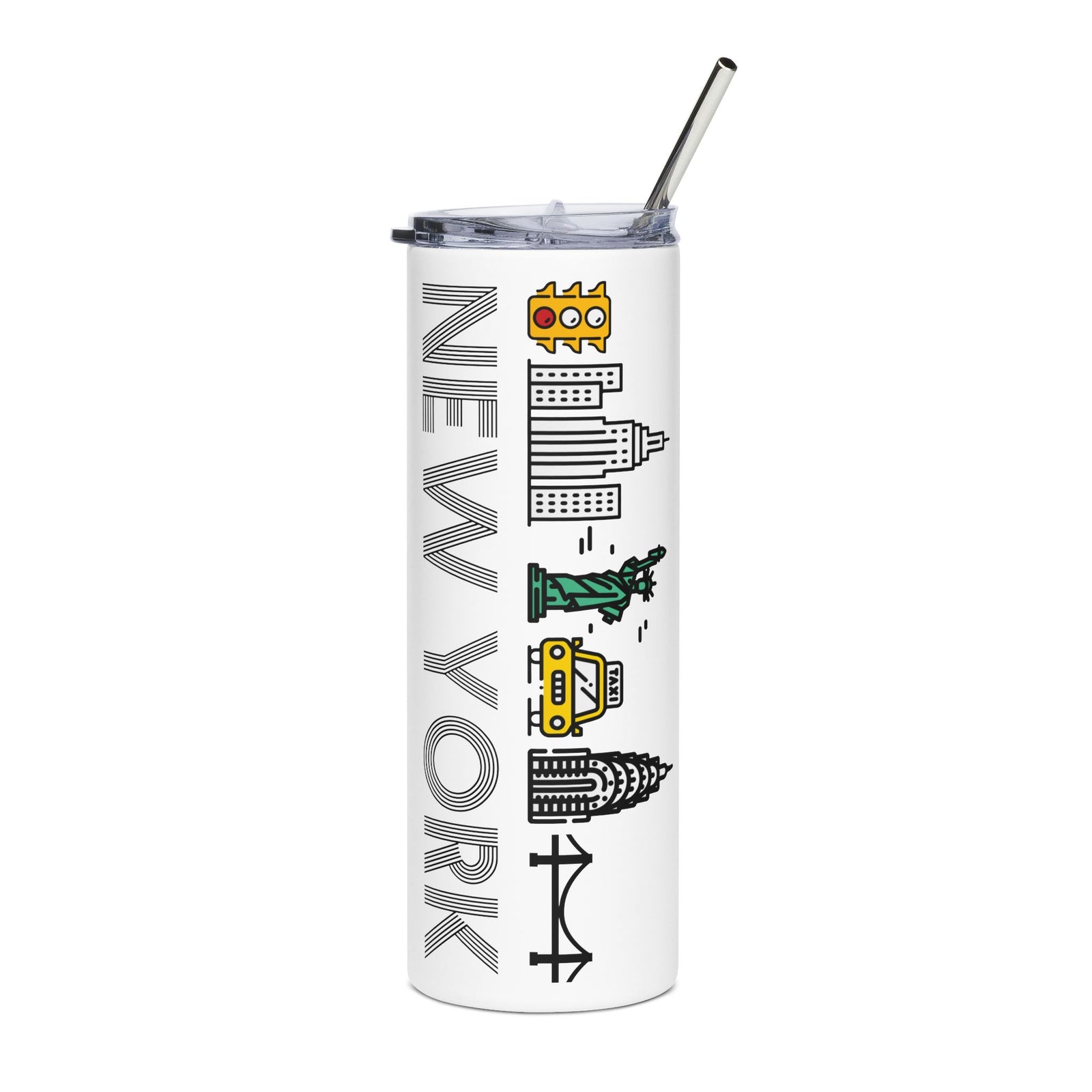 New York Skyline 20oz Stainless Tumbler — City Icons Travel Mug