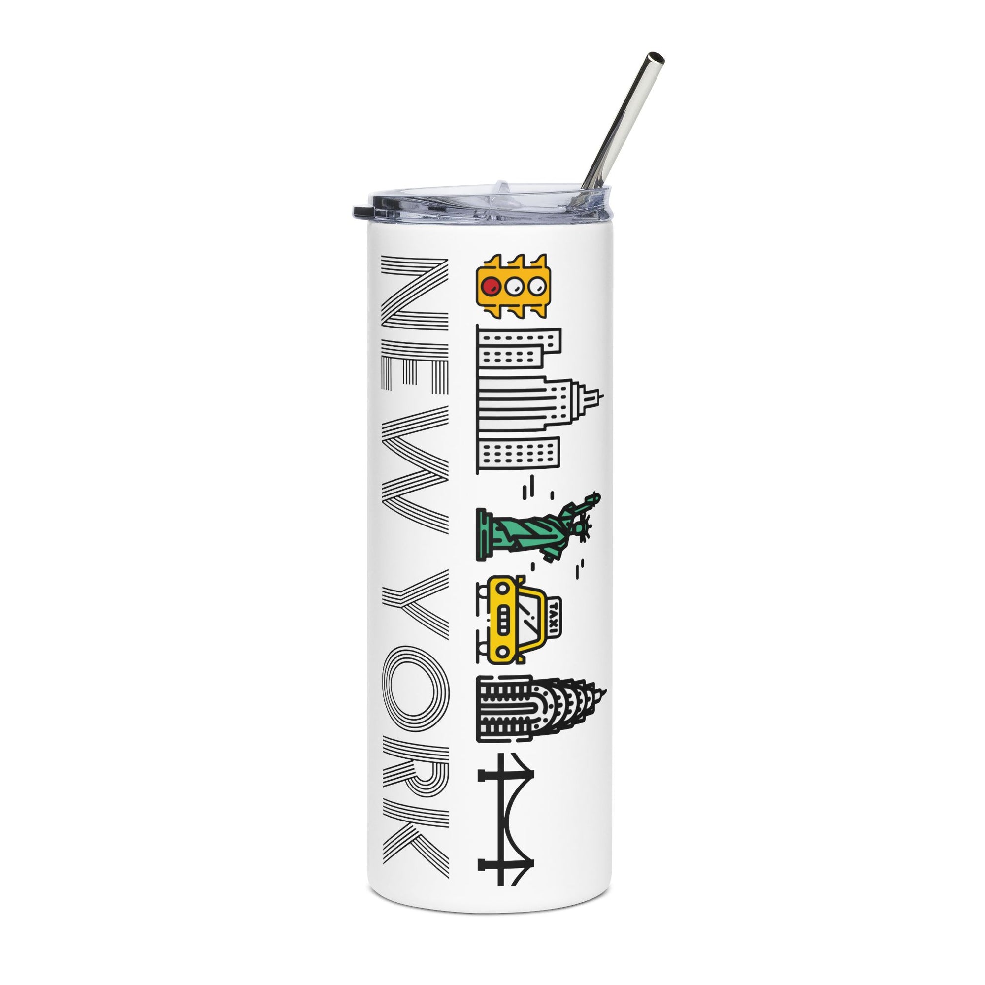 New York Skyline 20oz Stainless Tumbler — City Icons Travel Mug