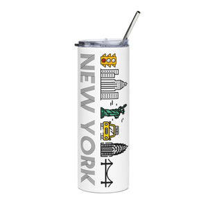 New York Skyline 20oz Stainless Tumbler — City Icons Travel Mug
