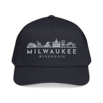 Load image into Gallery viewer, Milwaukee Wisconsin Skyline Baseball Cap — Vintage City Silhouette Hat
