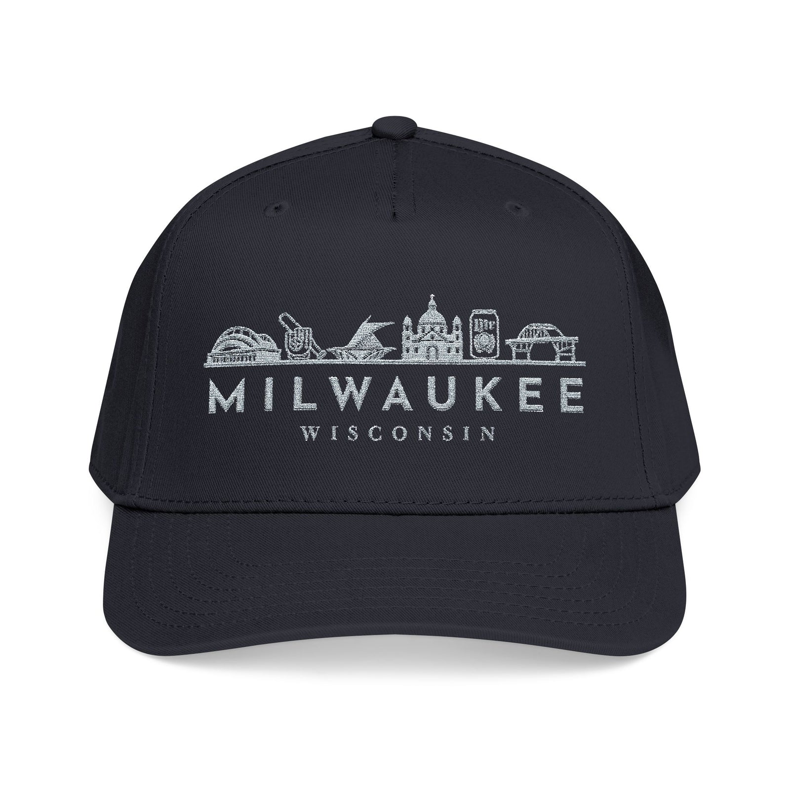 Milwaukee Wisconsin Skyline Baseball Cap — Vintage City Silhouette Hat