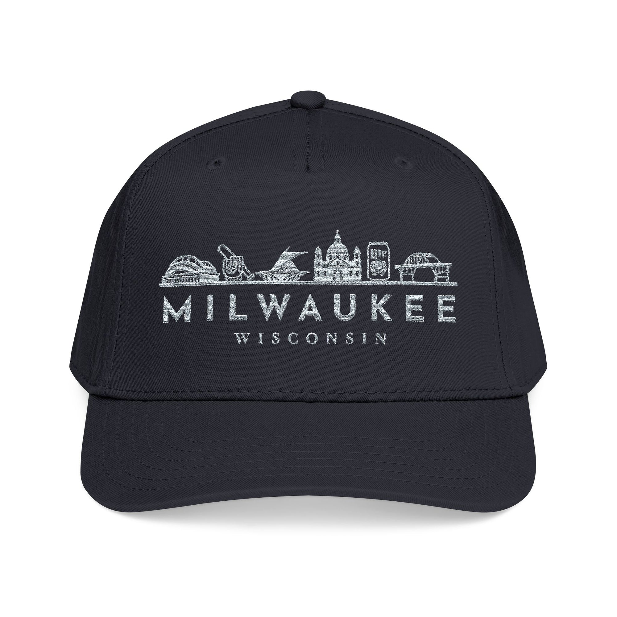 Milwaukee Wisconsin Skyline Baseball Cap — Vintage City Silhouette Hat