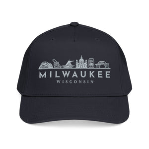 Milwaukee Wisconsin Skyline Baseball Cap — Vintage City Silhouette Hat