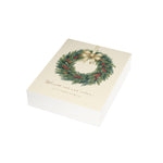 Load image into Gallery viewer, Christmas Wreath Greeting Card – “Wreaths and Mistletoe” Holiday Card (Pack of 1, 10, 30, 50)
