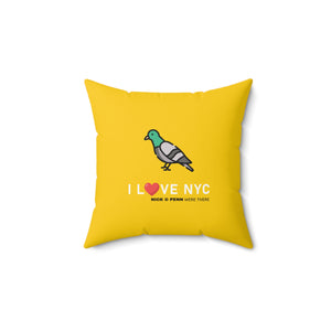 PENELOPE | New York JFK Airport Tag Faux Suede Pillow (Personalized)