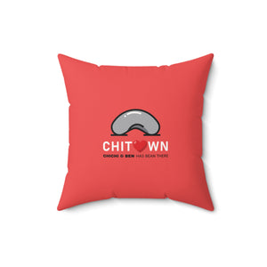 CHICHI | Chicago O'Hare Airport Tag Faux Suede Pillow (Pillowcase)