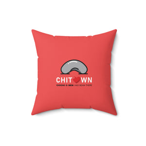 CHICHI | Chicago O'Hare Airport Tag Faux Suede Pillow (Pillowcase)