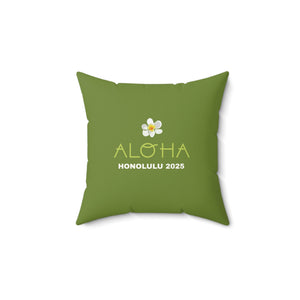 ALONA | Aloha Hawaii Faux Suede Pillow (Personalized)