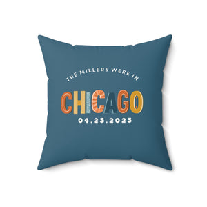 Chicago Faux Suede Pillow - Love from the Windy City | Personalized Gift for Travelers