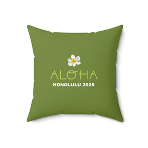 ALONA | Aloha Hawaii Faux Suede Pillow (Personalized)