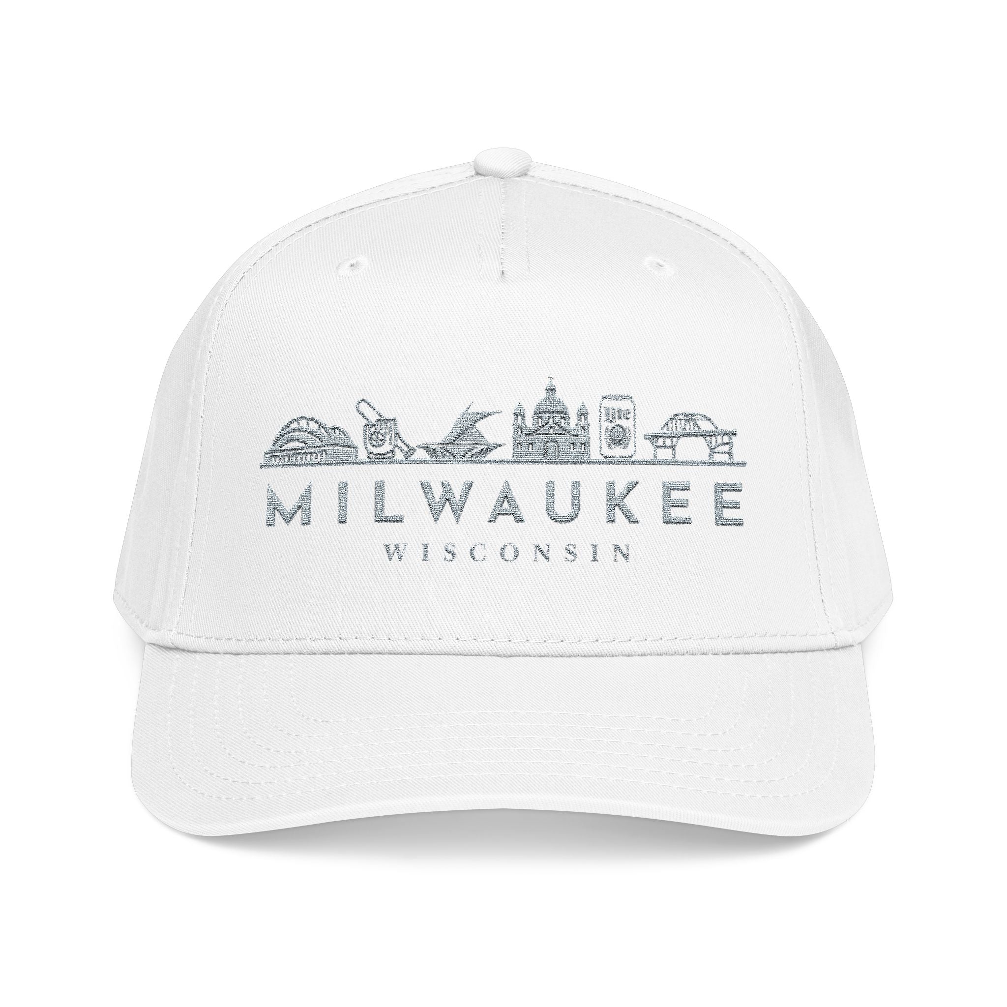 Milwaukee Wisconsin Skyline Baseball Cap — Vintage City Silhouette Hat