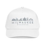 Load image into Gallery viewer, Milwaukee Wisconsin Skyline Baseball Cap — Vintage City Silhouette Hat
