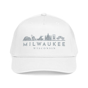 Milwaukee Wisconsin Skyline Baseball Cap — Vintage City Silhouette Hat