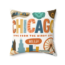 Chicago Faux Suede Pillow - Love from the Windy City | Personalized Gift for Travelers