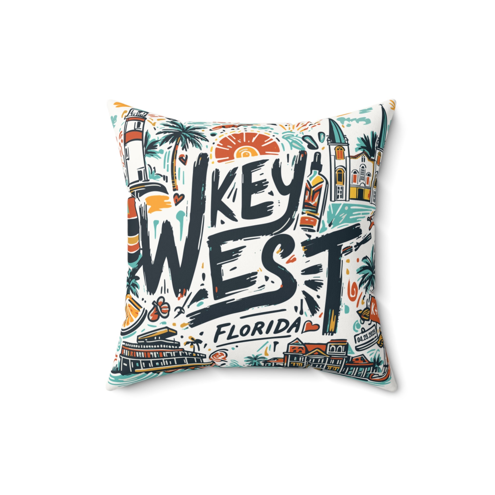 KIA | Personalized Square Pillow Key West Florida Home Decor