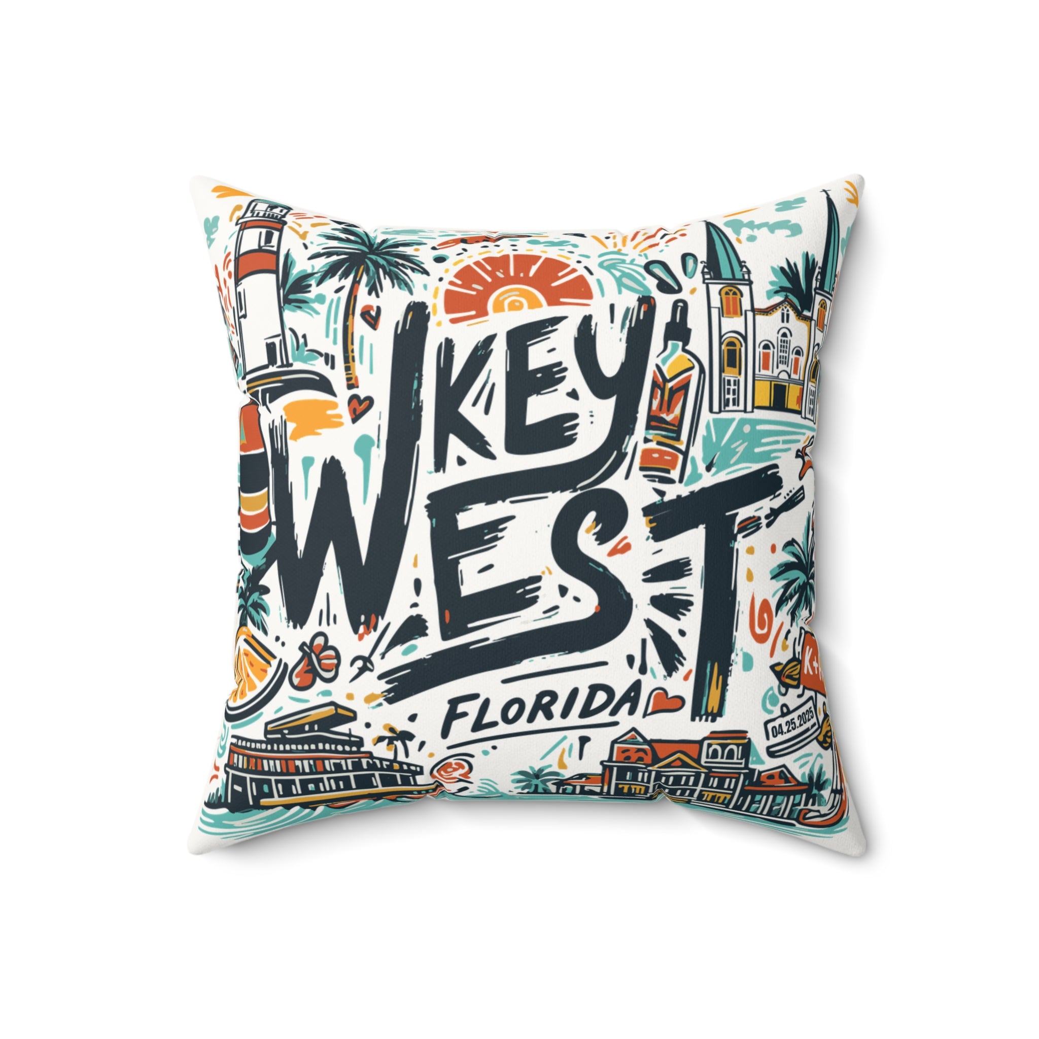 KIA | Key West Florida Faux Suede Pillow