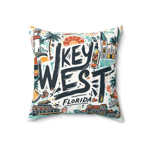 KIA | Key West Florida Faux Suede Pillow
