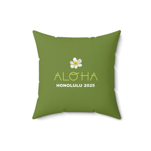 ALONA | Aloha Hawaii Faux Suede Pillow (Personalized)