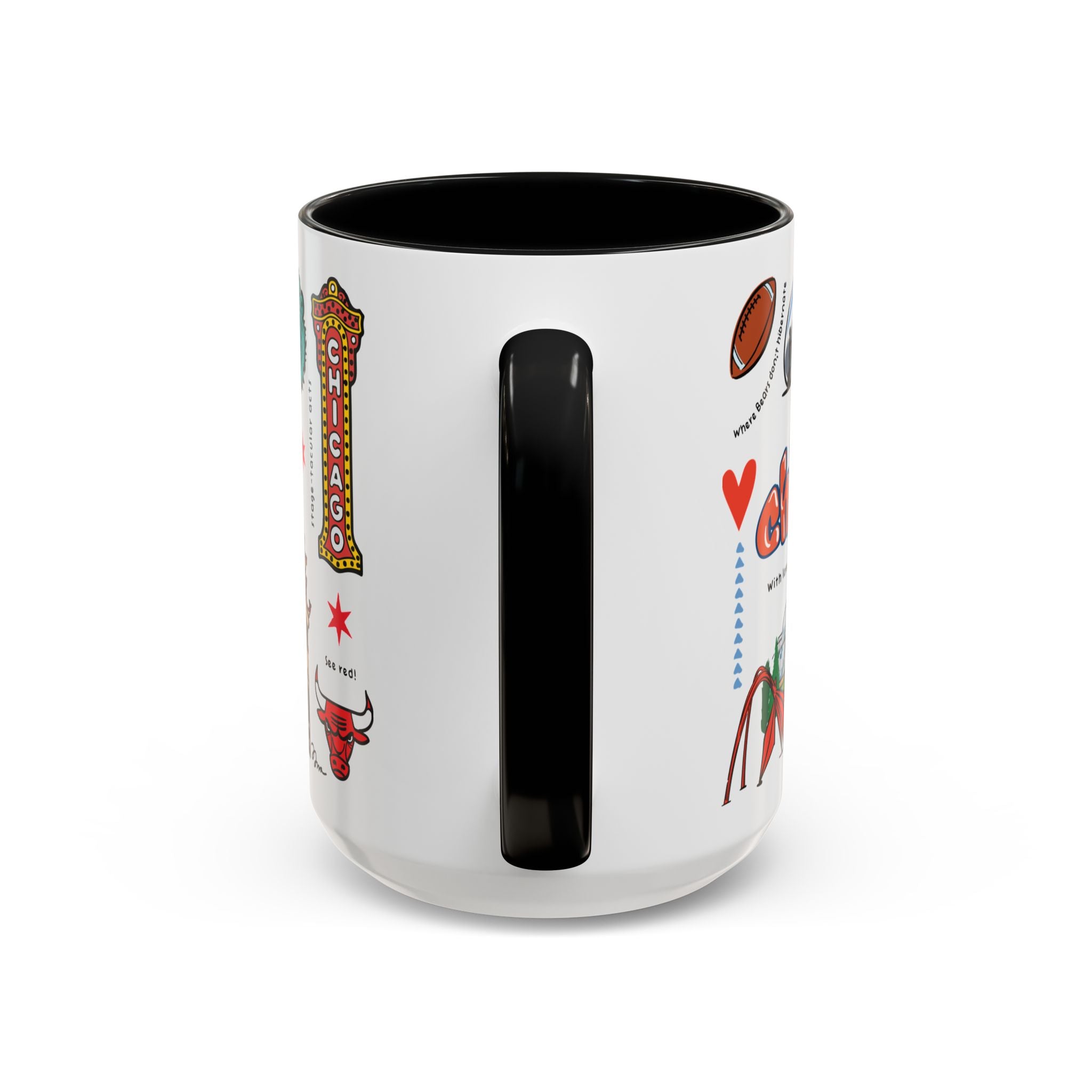 CHICHI | Chicago-Themed Accent Coffee Mug - 11oz & 15oz, Perfect Gift for Travelers and City Lovers