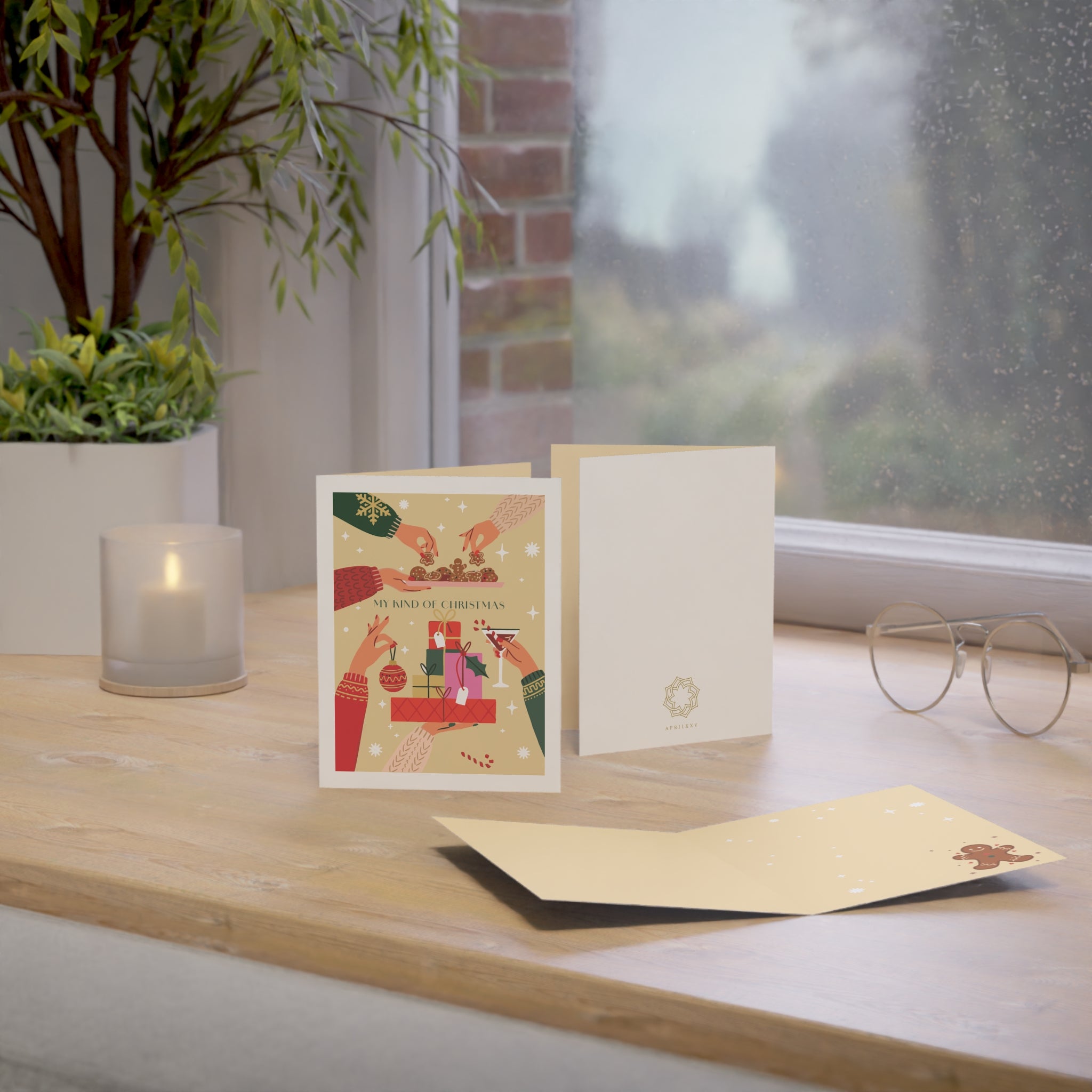 Christmas Greeting Cards — ‘My Kind of Christmas’ Holiday Card Pack (1/10/30/50 pcs)